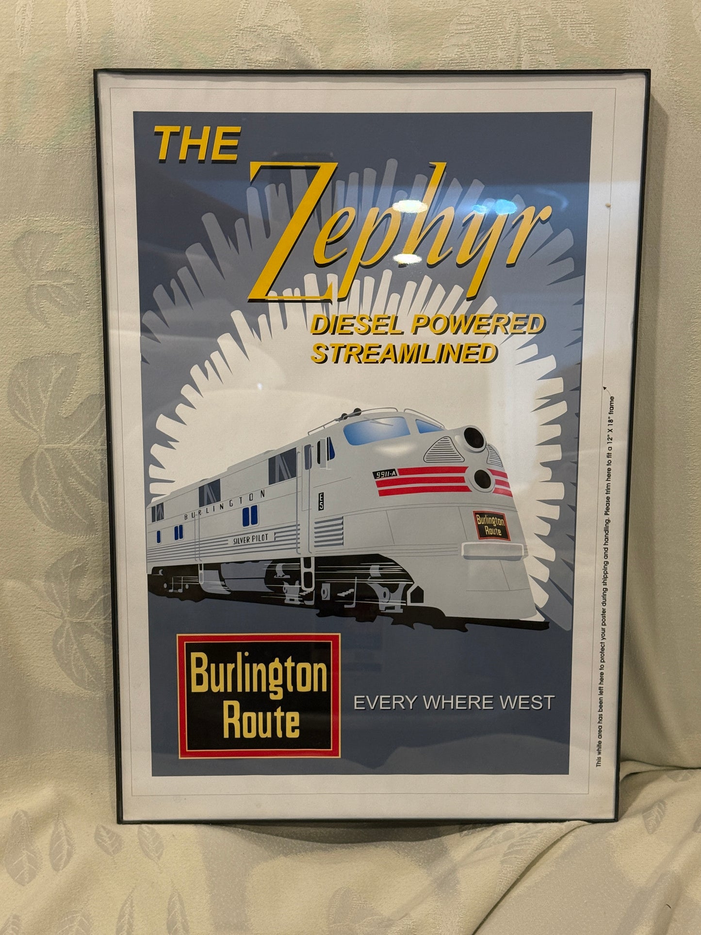 The Zephyr – Burlington Route Poster