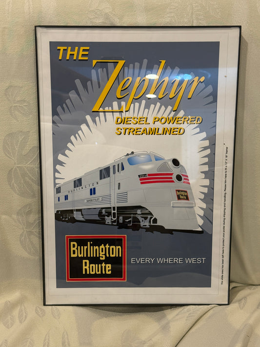 The Zephyr – Burlington Route Poster