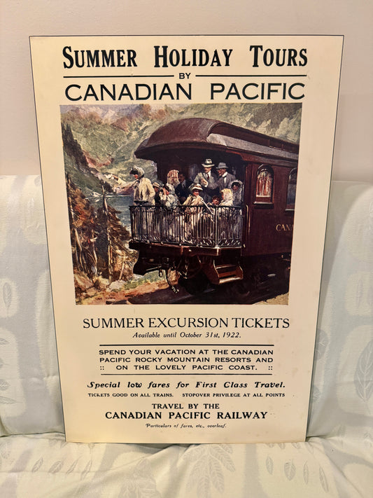 Summer Holiday Tours – Canadian Pacific Railway (1922) “Spend Your Vacation in the Rockies or on the Pacific Coast”