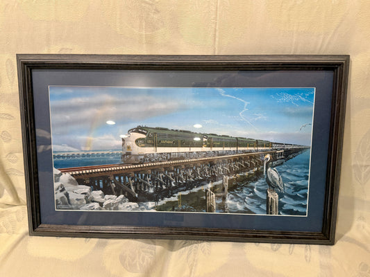 “Southern on the Trestle” Framed Railroad Art Print